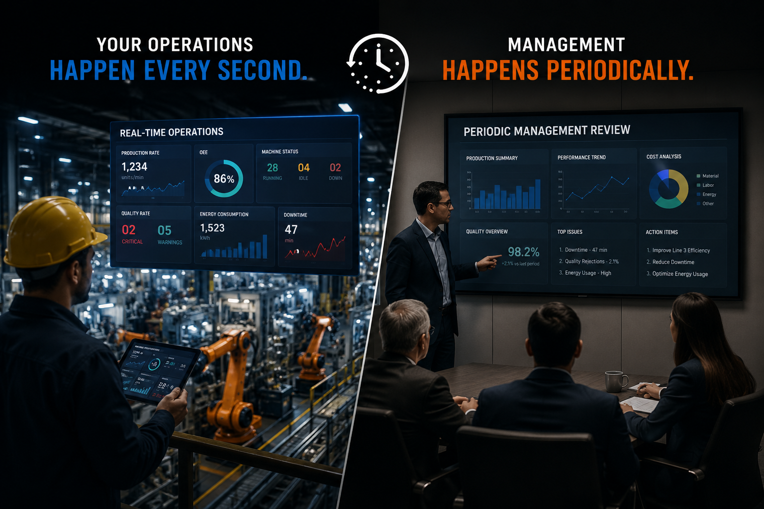 Your Operation Changes Every Second. Management Happens Periodically.